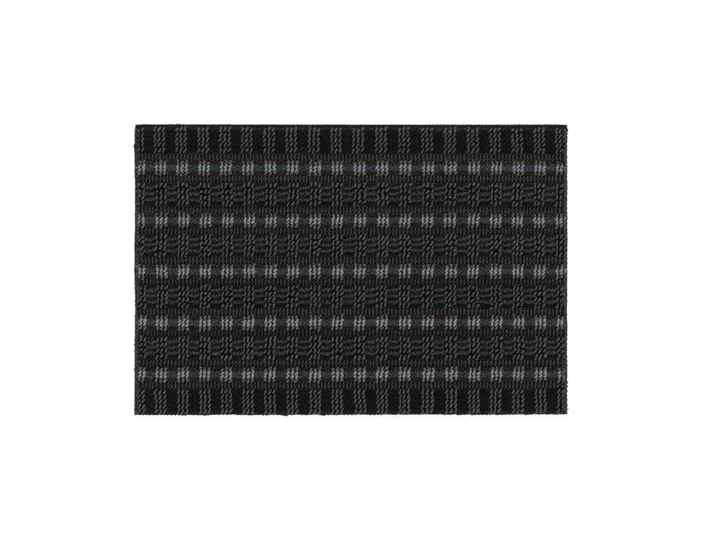 Golze & Söhne Türmatte Poly Brush ca. 40x60cm in Farbe anthrazit, Tischauflage, Küche, Streifen, Schwarz, Textur