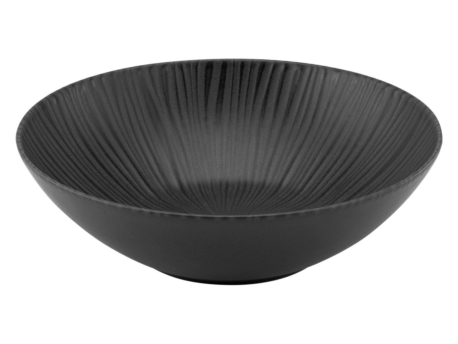 CreaTable Salatschüssel Vesuvio in Farbe Schwarz matt CreaTable Salatschüssel Vesuvio in Farbe Schwarz matt