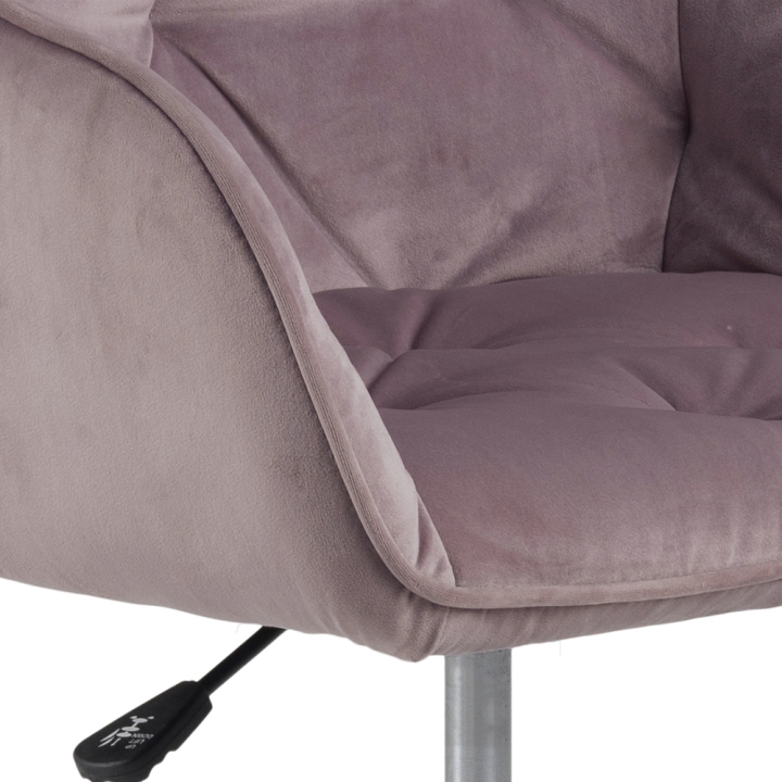 Actona Schreibtischstuhl BROOKE in Vic Stoff dusty rose, Gestell matt schwarz