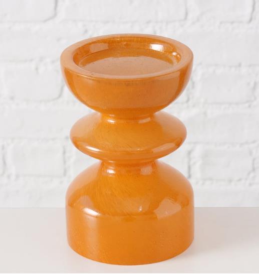  // Kerzenleuchter // Glas lackiert orange