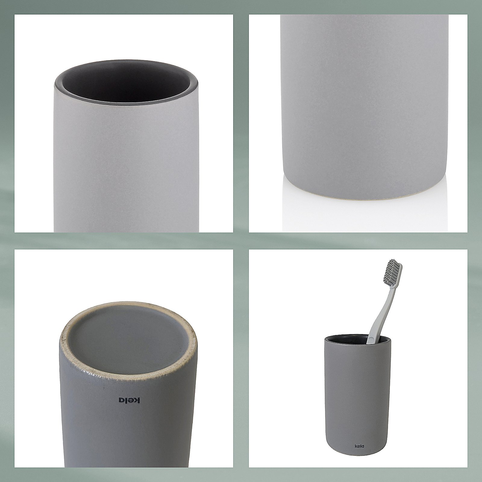 Kela Becher Matsi hellgrau MATSI in , Zylinder, Pinsel, Gerät, Werkzeug, Zahnbürste