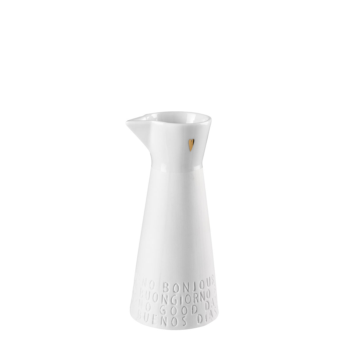 Krug klein in Farbe weiß Krug klein in Farbe weiß, weiße Karaffe, Kaffeekanne, Porzellan, langhalsig, Minimalistisch
