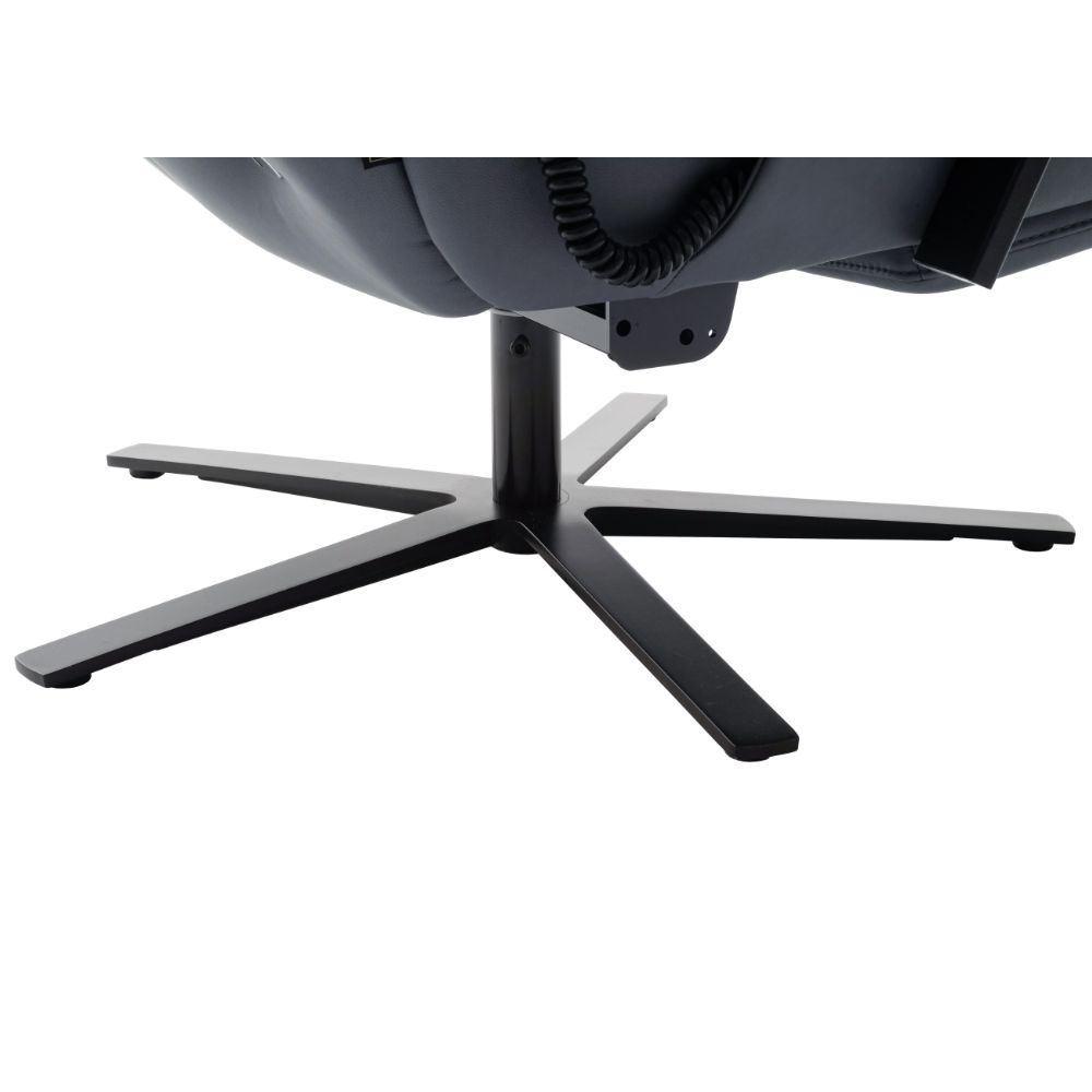 Relaxsessel IMPULS LAZYLINE 3-motorisch Herz Waage in Leder Evita grey blue