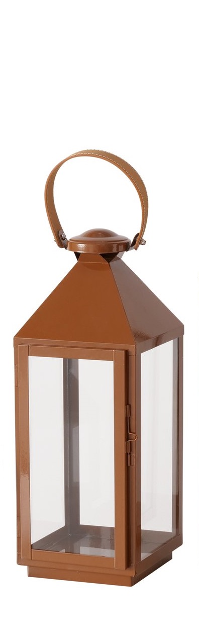 Boltze Laterne Rana mittel in braun/Glas, Lampe, Laterne