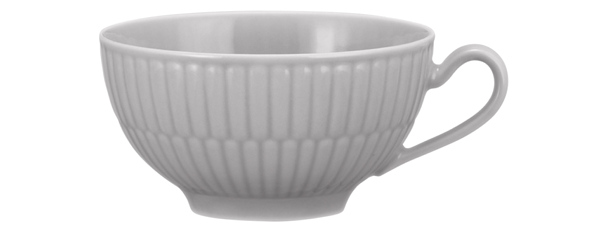 Seltmann Weiden Teeobertasse 0,14 l Amina 3 Silbergrau , Pokal, Porzellan, Töpferei, Schüssel, Untertasse