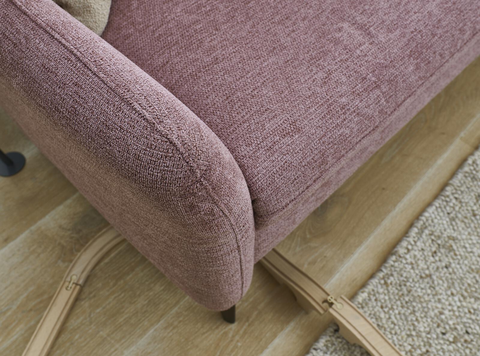 Modulmaster Ecksofa ca. 244x194cm in Stoff Famosa wine