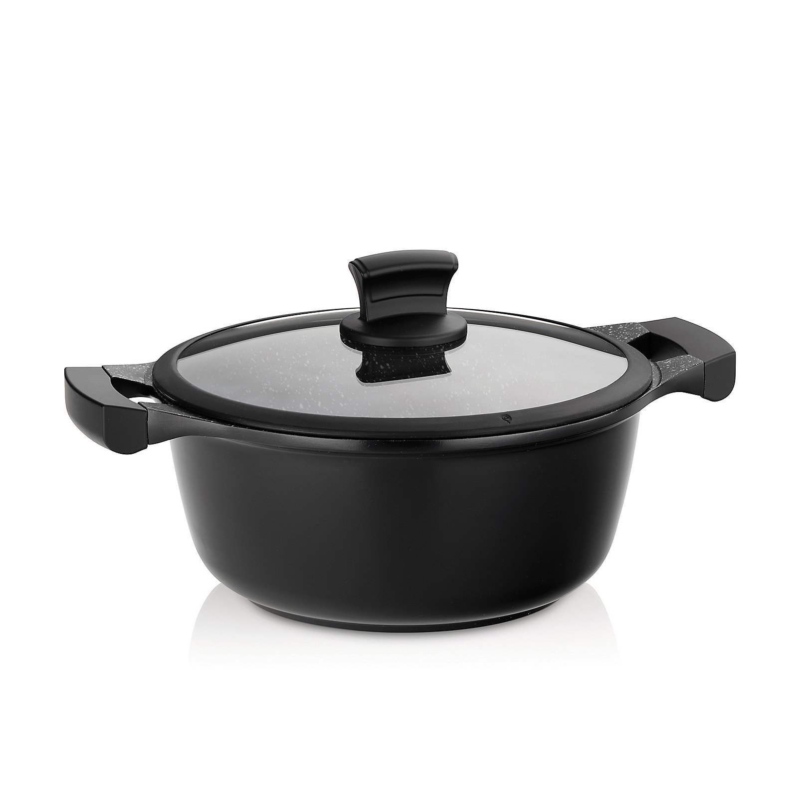 Kela Kochtopf Stella Nova STELLA NOVA in Schwarz, Topf, Kochtopf, Pfanne, Glasdeckel, Antihaft