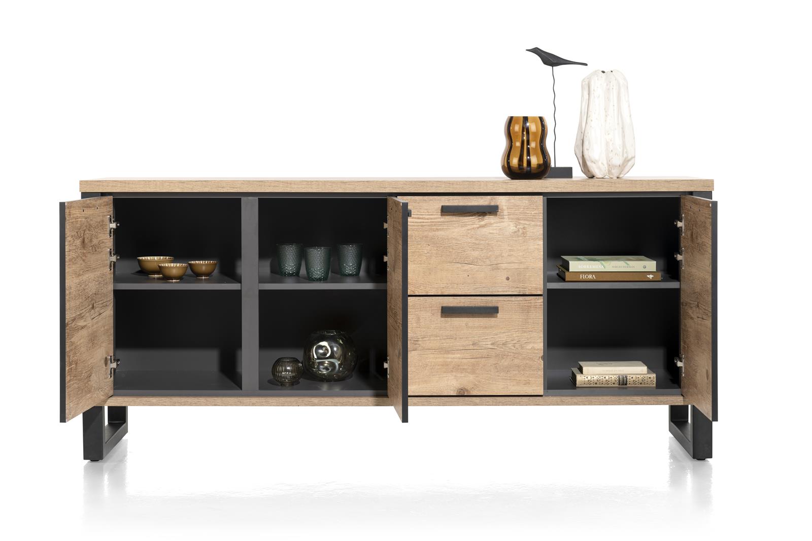 Habufa Sideboard PERTH ca. B190 H85 T42 cm in barnwood, finishing