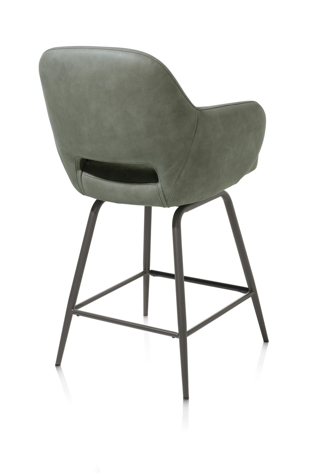 Henders & Hazel Barstuhl NIKOLAS ca. B57 H100 T59 cm in Stoff Mikrof. Pala grün