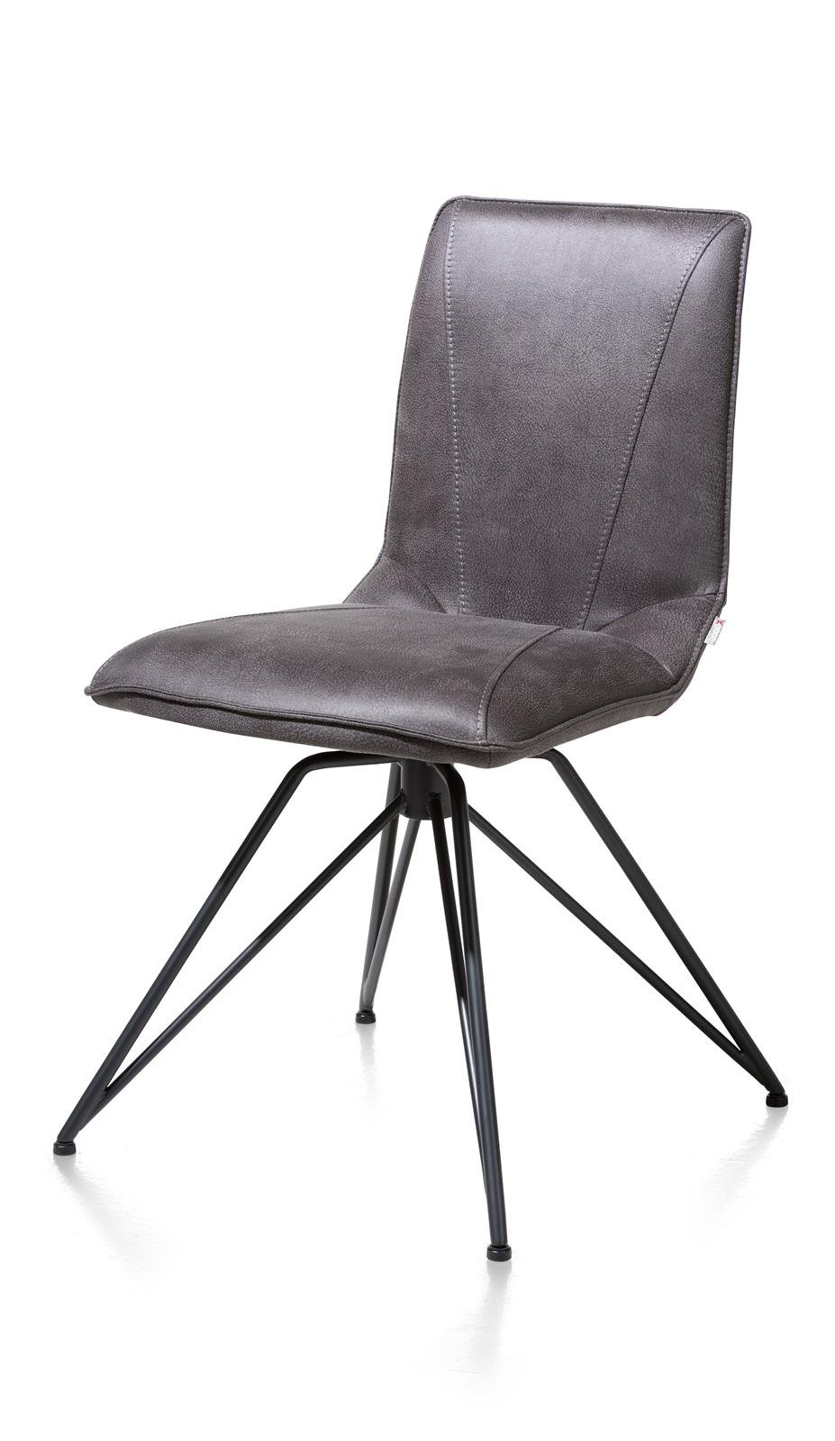 XOOON Stuhl Mac in Stoff off-black