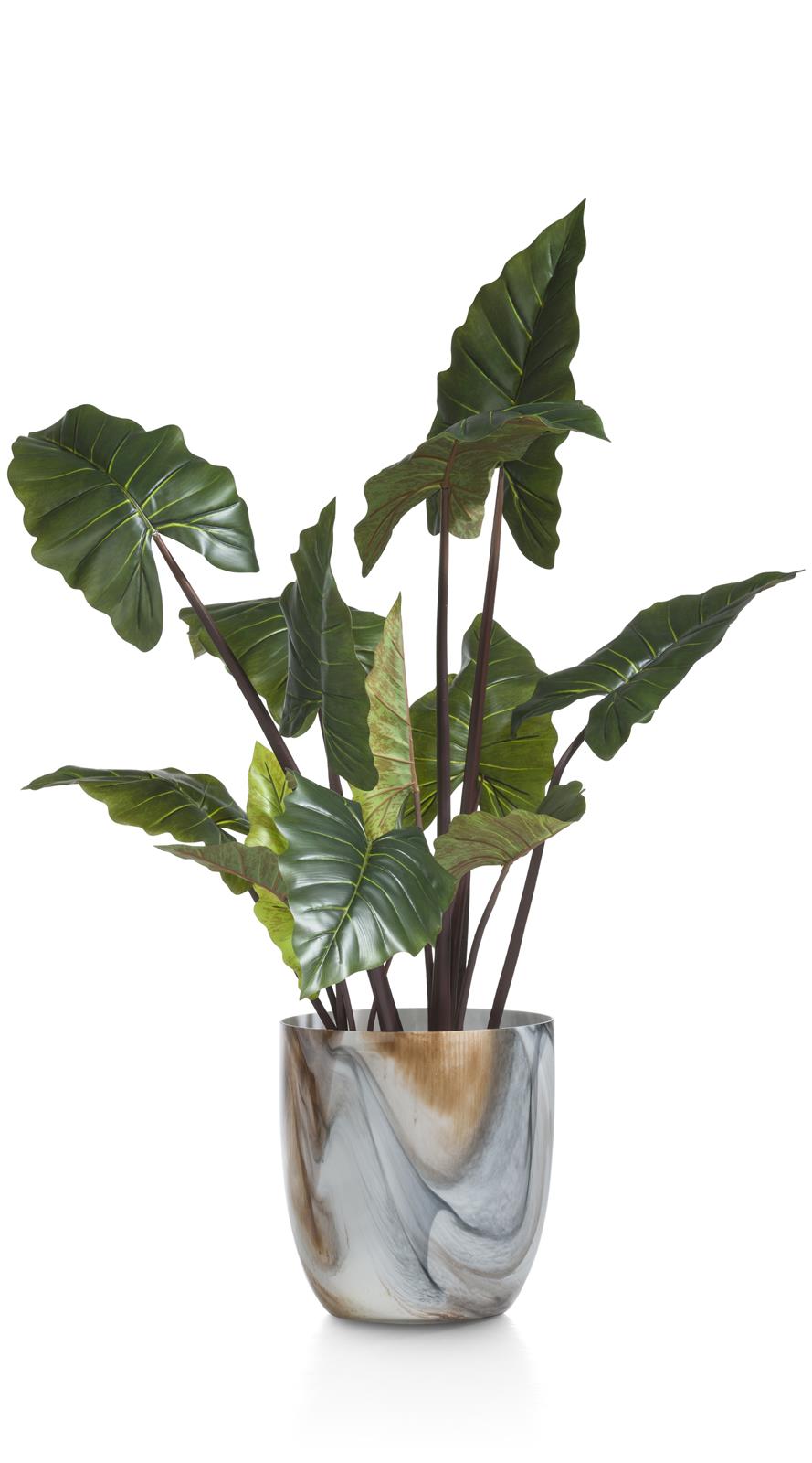 Coco Maison Kunstblume ca. B70 H130 T70 cm in Colocasia, grün