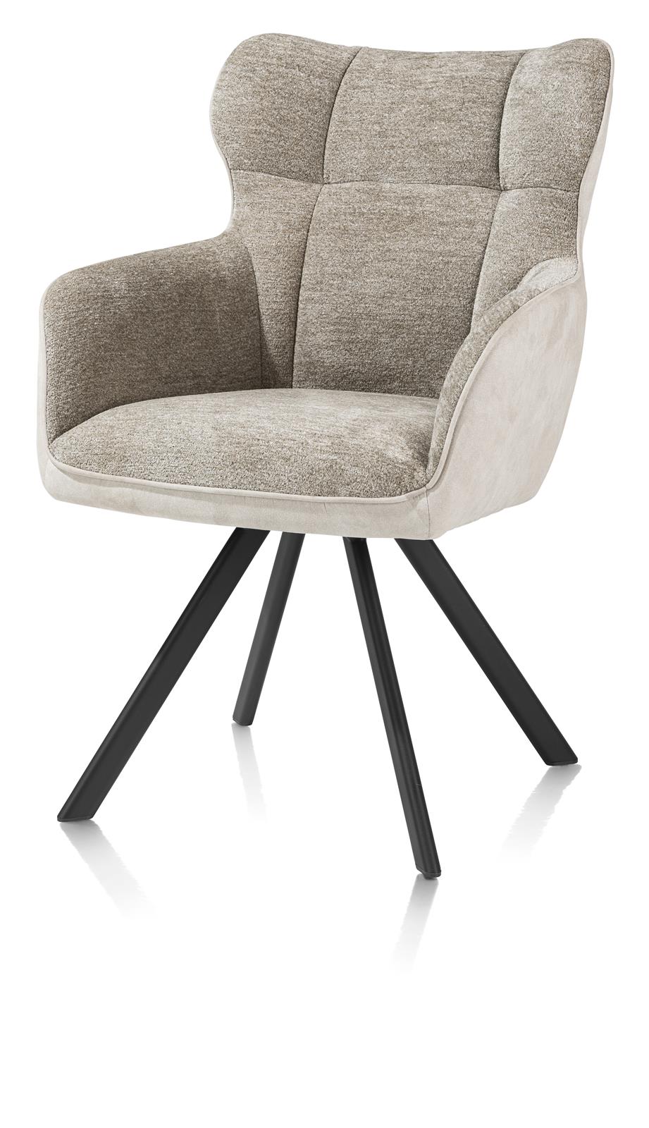 Habufa Armstuhl JOAH ca. B63 H91 T69 cm in Stoff Calabria champagne
