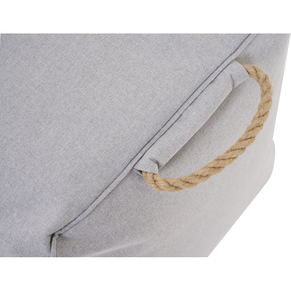 Gautzsch Sitz-Fusshocker INTEGRAL ca.46x48x46 cm in Stoff chalk grey, wetterfest