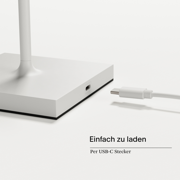 Sigor LED-Akku-Tischleuchte Nuindie in Farbe schneeweiß, dimmbar