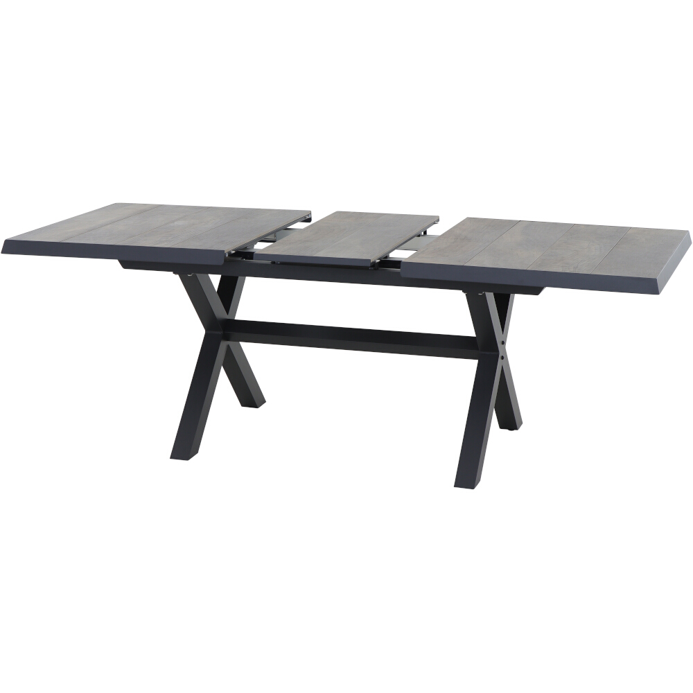 Ausziehtisch SINCRO ca. 160(200)x90cm mit Tischplatte in anthrazit/washed grau