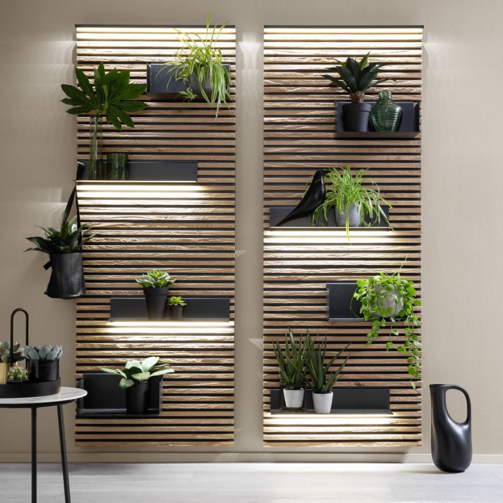 SCHÖNER WOHNEN-Kollektion Lamellenpaneel YONNA ca. 77x200x26cm in Kerneiche natur gebürstet