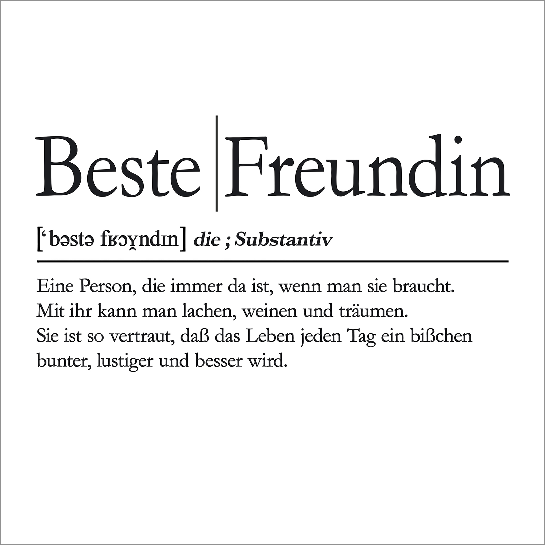 PRO ART Glas-Art 20x20cm Beste Freundin