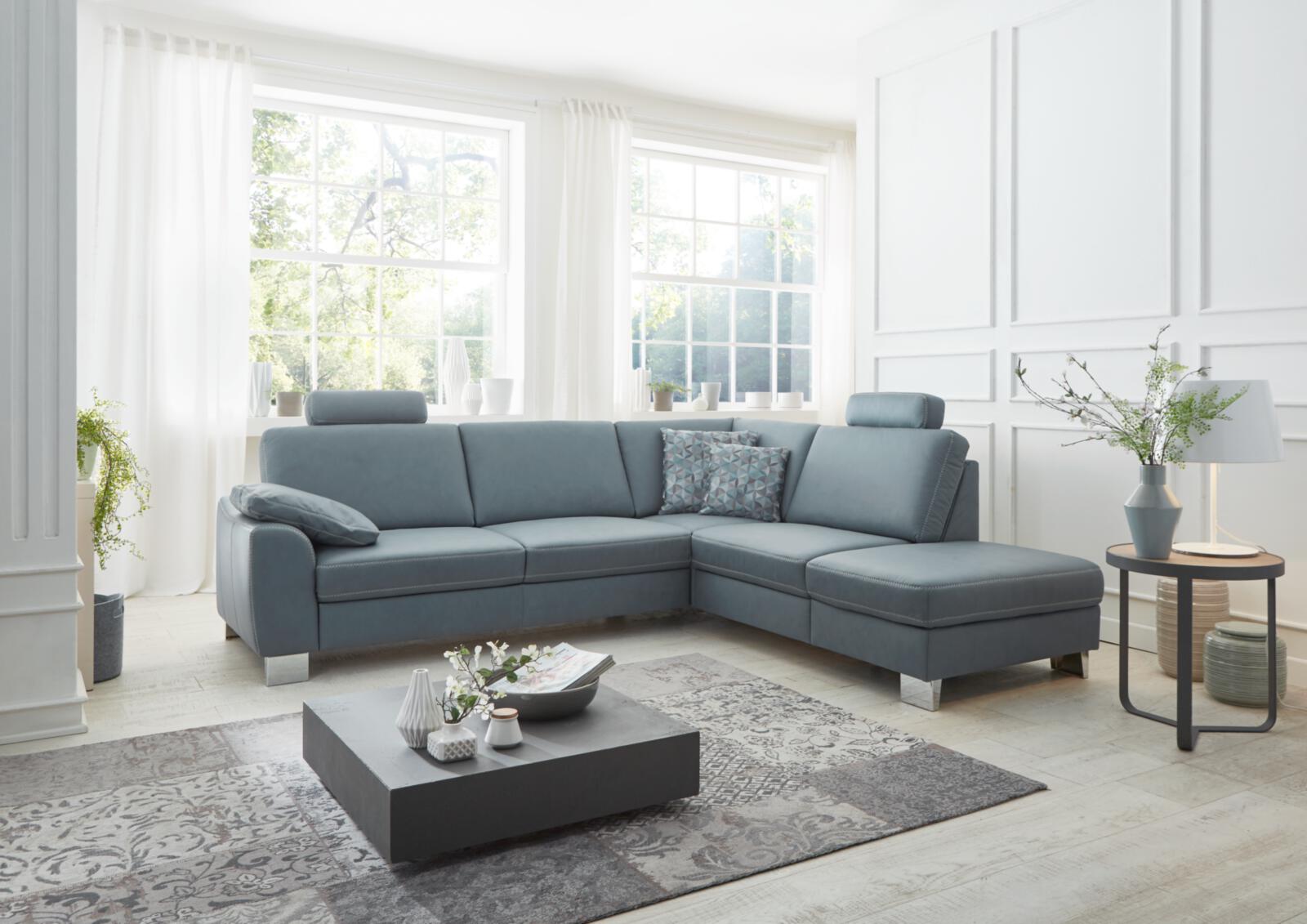 Modulmaster Polstereckgarnitur MM-PN1037 ca. 271x235cm in Leder Vivre steel Modulmaster Polstereckgarnitur MM-PN1037 ca. 271x235cm in Leder Vivre steel, Couch, Mobiliar, Wohnzimmer, Dekoration Ihres Zuhauses, Tabelle