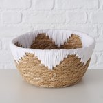 Boltze Korb Aluna H:13 cm ALUNA in Polyester,Seegras natur weiß