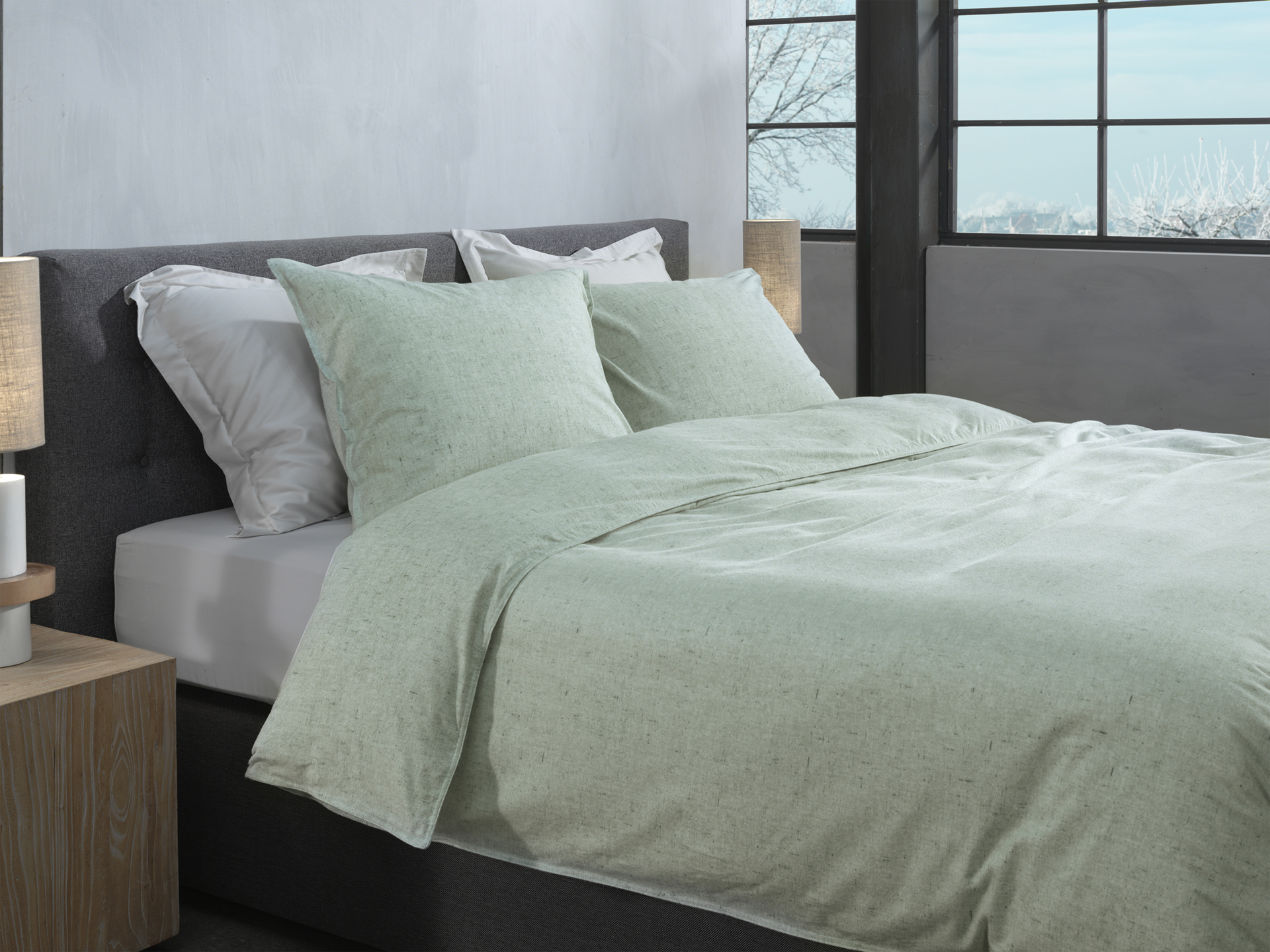 Heckettlane Bettwäsche ca. 155x220cm in Farbe Laurel-Green