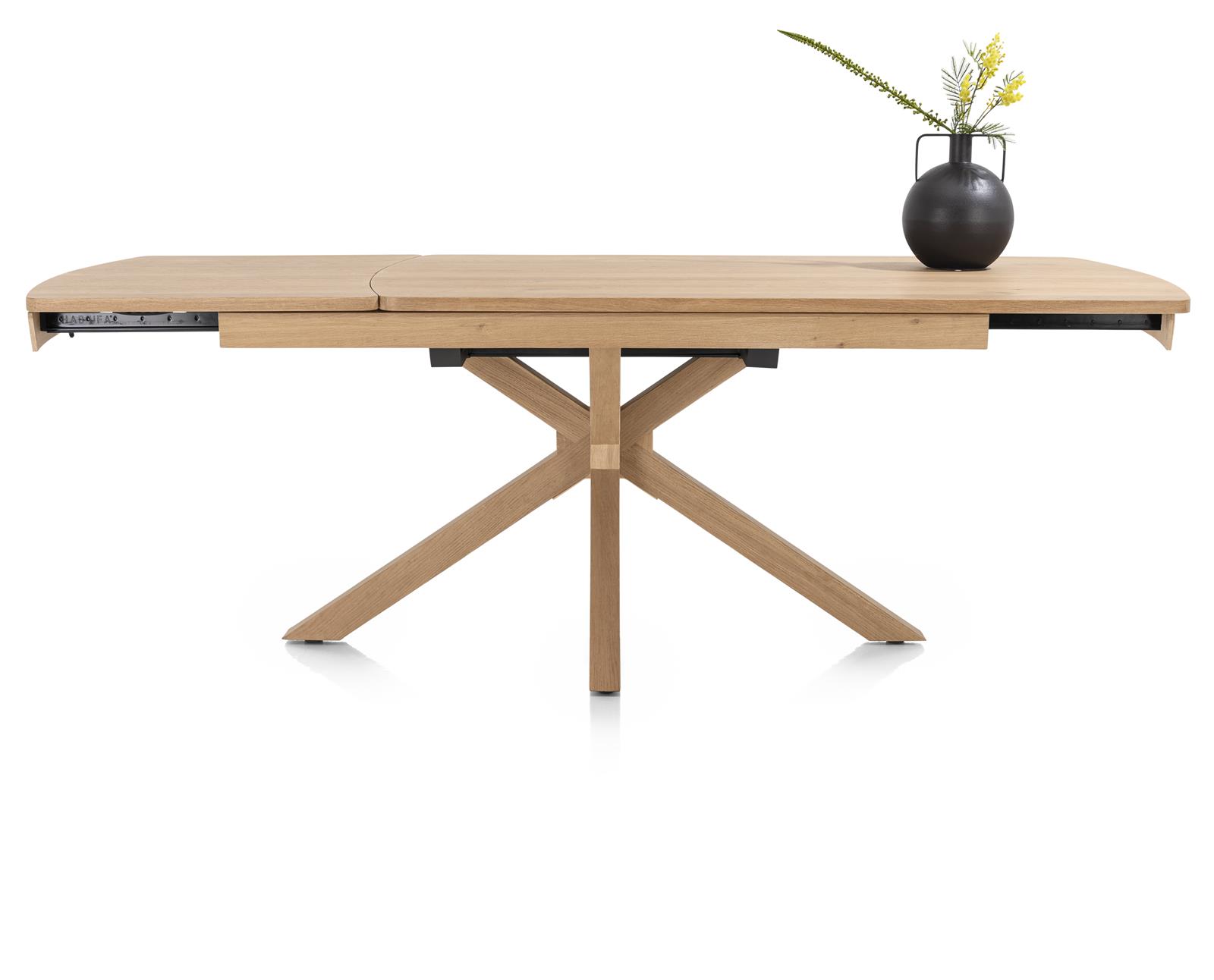 Henders & Hazel Ausziehtisch NYON ca. B100 H77 T170 cm in Eiche natur Platinlack