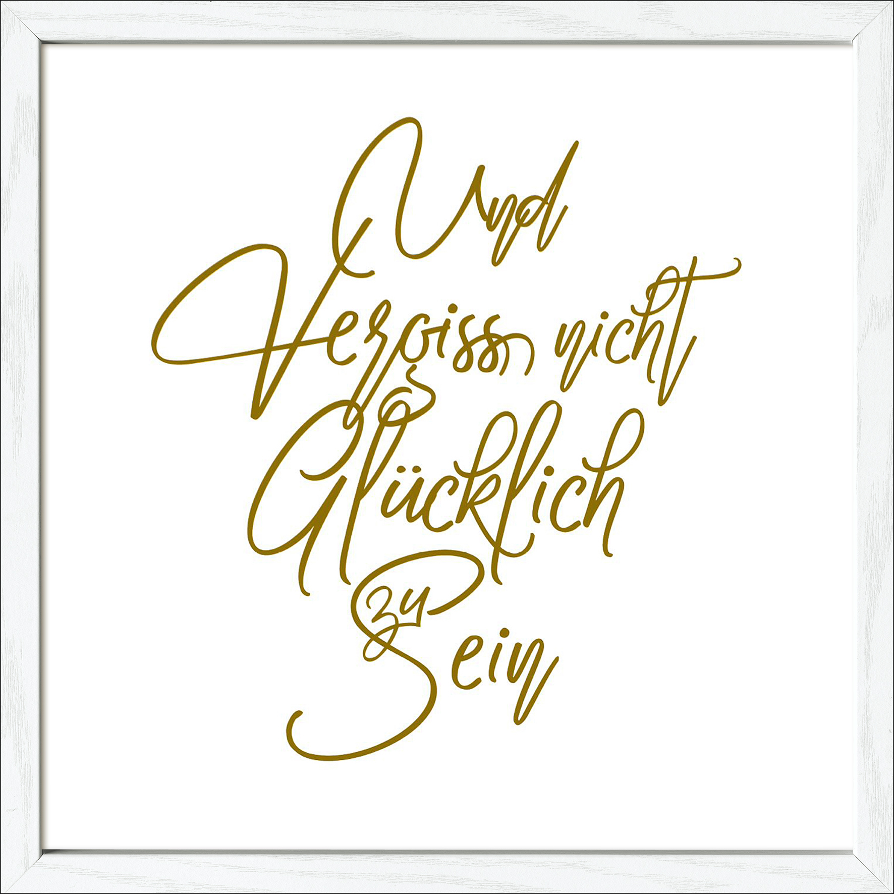ProArt Framed-Art Slim Scandic 33x33cm Glücklich Sein