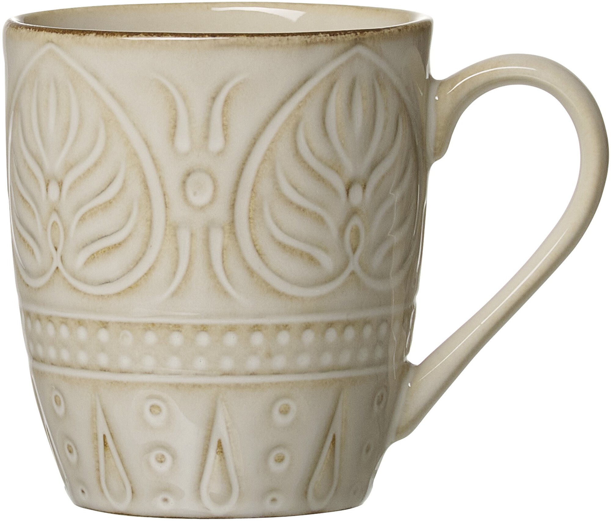 Ritzenhoff & Breker Henkelbecher OMARA 400ml aus Steingut beige