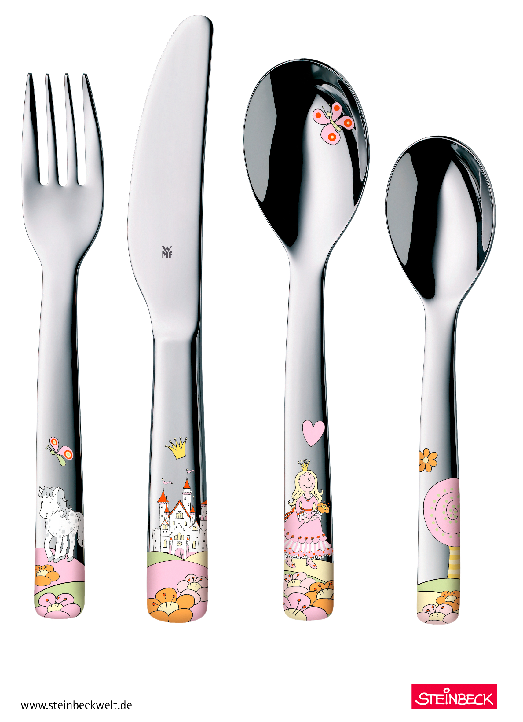 WMF Kinderbesteck-Set Prinzessin in poliertem Edelstahl