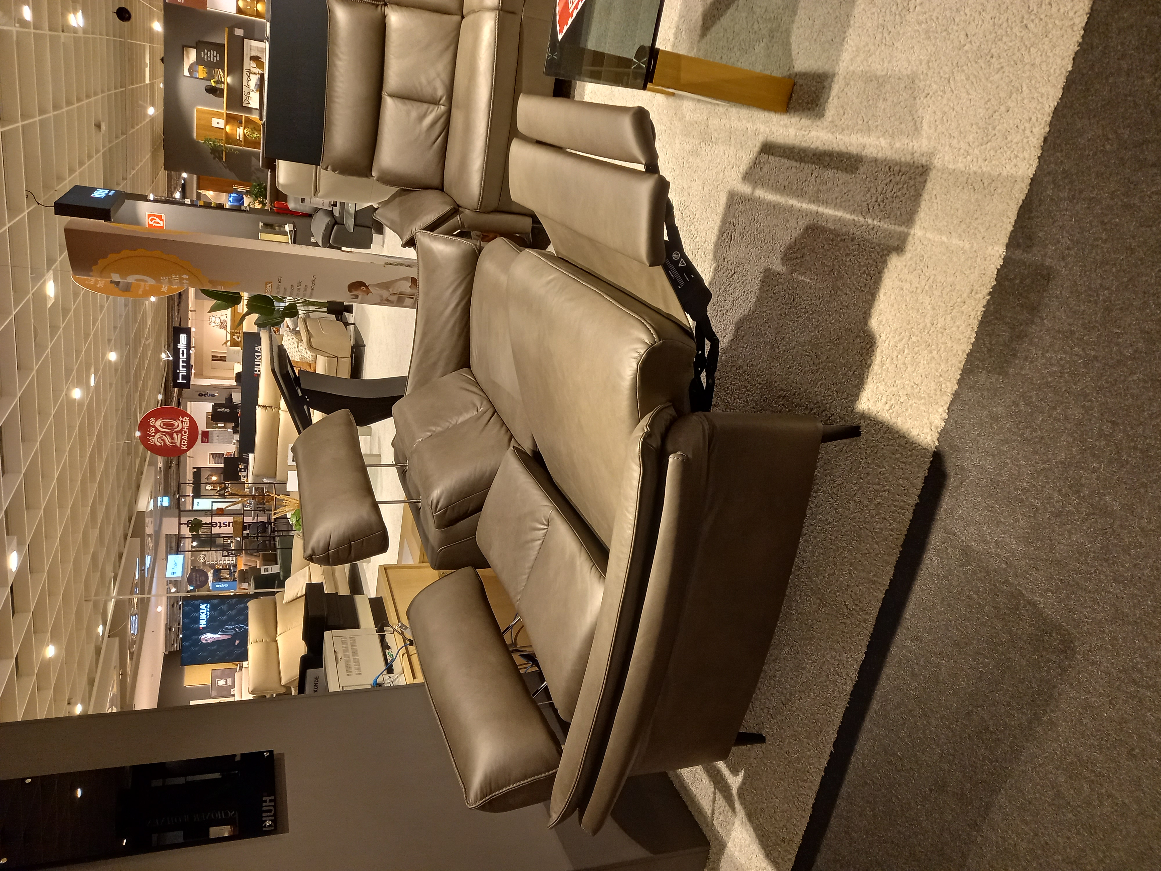 Interliving Garnitur INTERLIVING 4058 in Leder Cloudy grey 59, Moebel, Couch, Drinnen, Lounge, Stuhl
