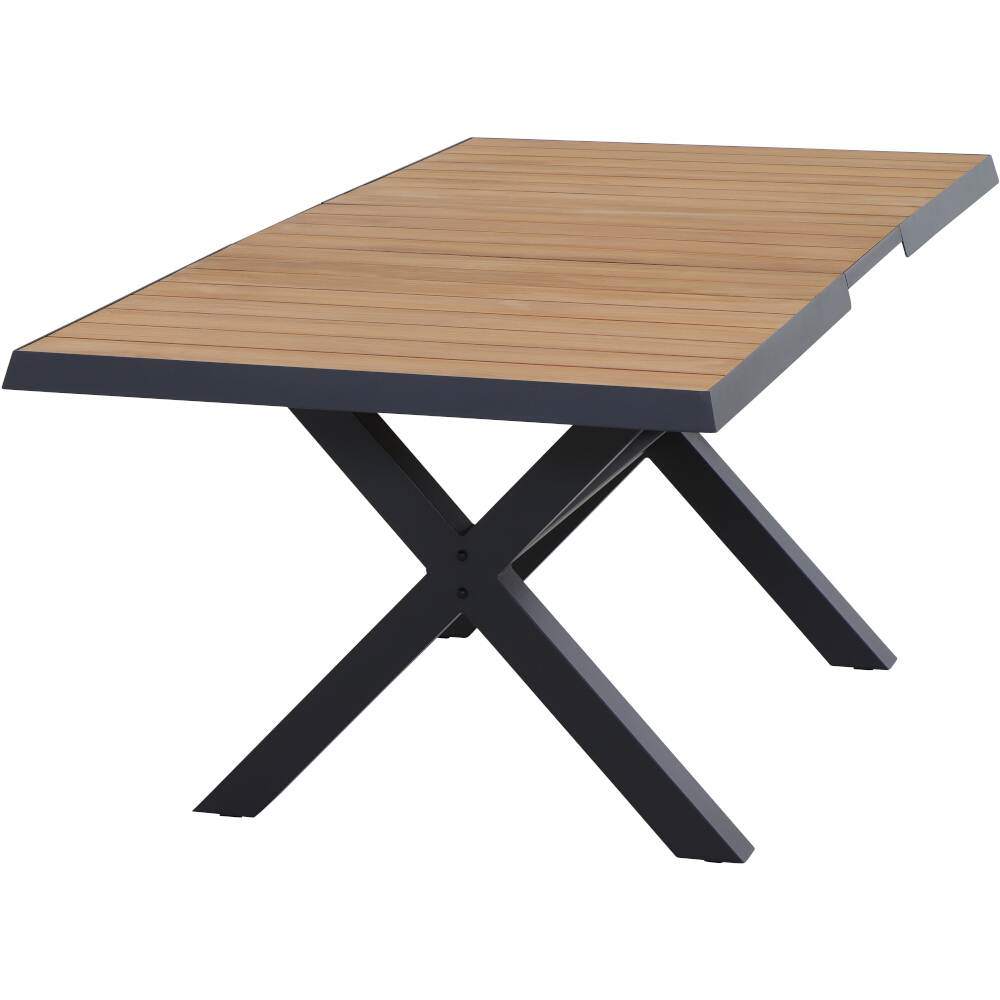 Gautzsch Ausziehtisch SINCRO ca. 163(200)x93cm in Teakholz FSC/anthrazit