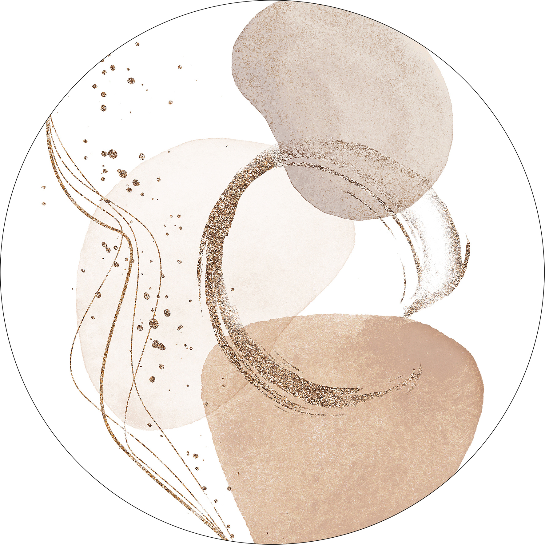 ProArt Glas-Art rund Ø 50cm Abstract Shapes VII