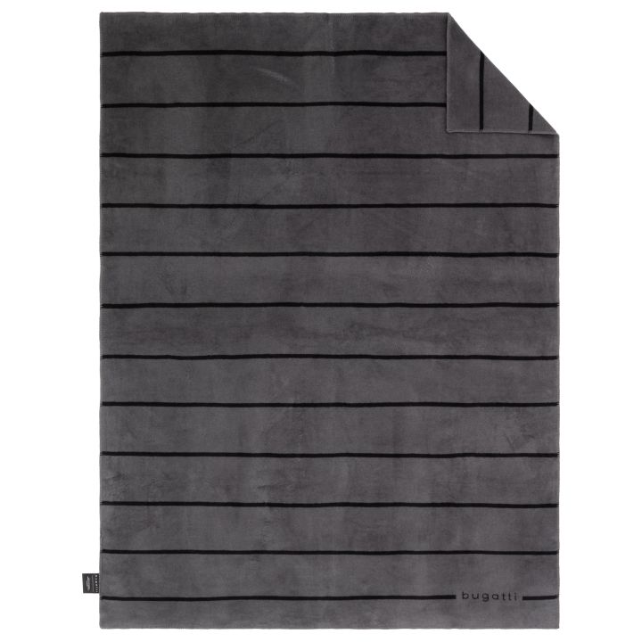 Jacquard Decke bugatti BUGATTI in Grau bugatti Jacquard-Decke 150x200cm in Farbe grau/schwarz
