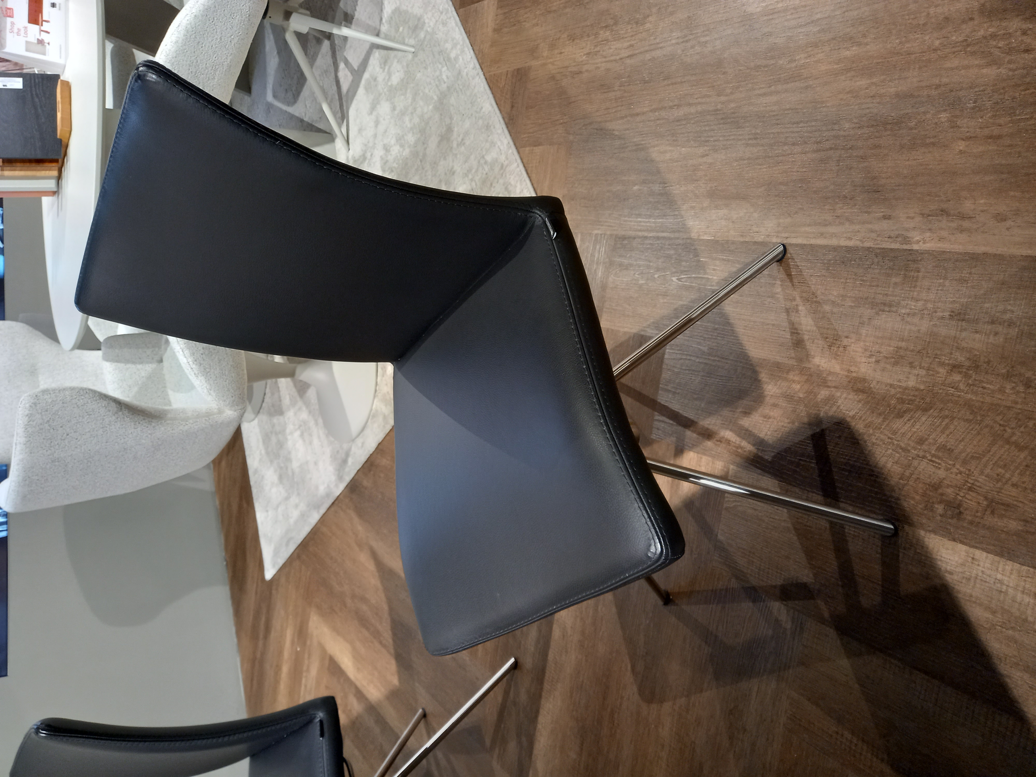 Musterring Stühle 6er-Set in Leder 1 Toledo nero, Moebel, Holz, Stuhl, Fußboden, Bodenbeläge