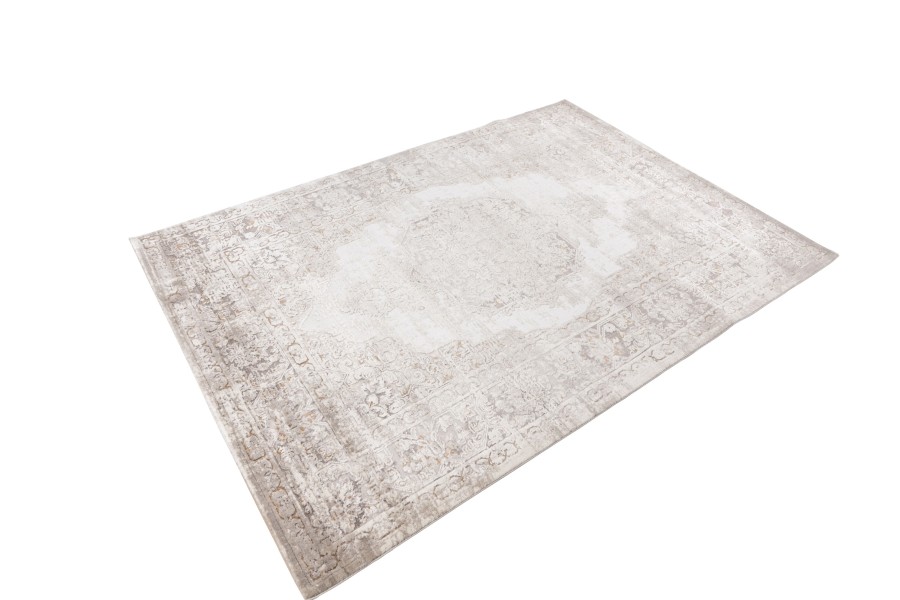 Webteppich PARIS ca. 80x150cm in Farbe taupe Webteppich PARIS ca. 80x150cm in Farbe taupe, Teppich, Rundmuster, Vintage-Optik, Flachge rug, Wohnzimmerdeko