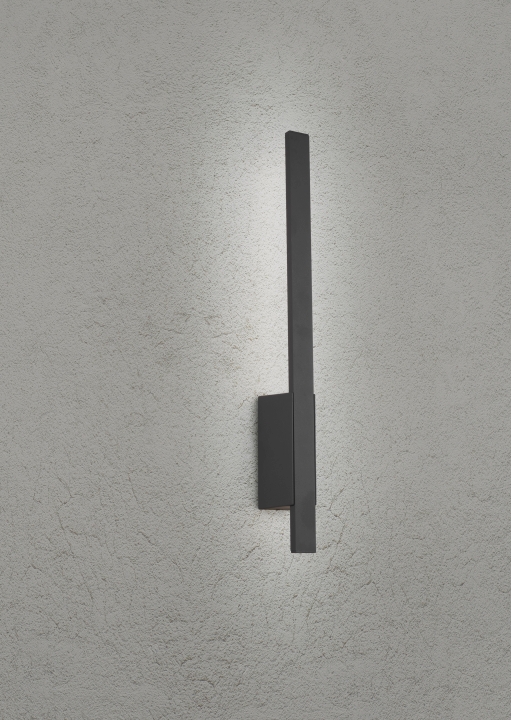 Trio LED-Wandleuchte TAWA in anthrazit, Kunststoff weiß