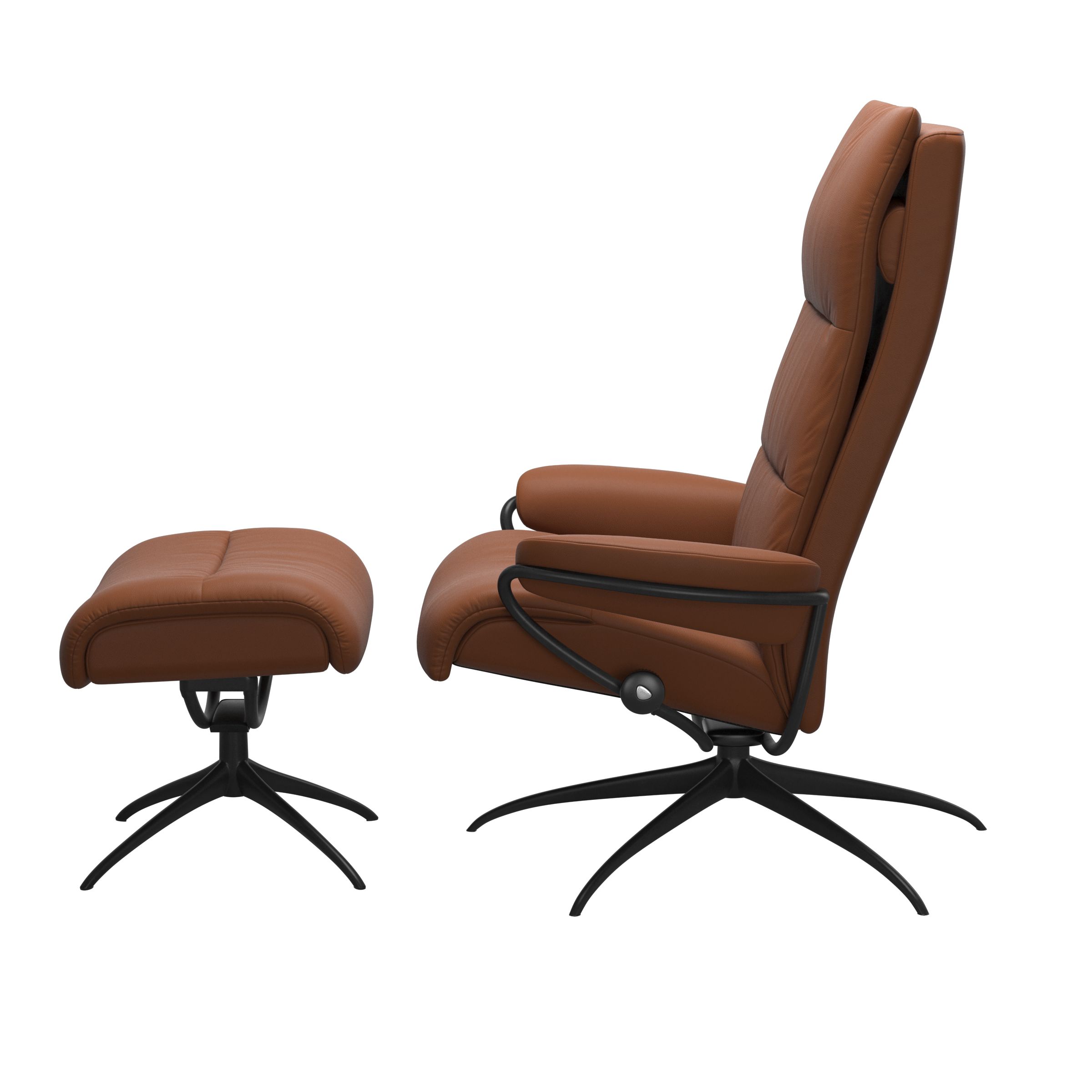 Stressless Sessel mit Hocker TOKYO STAR HB in Leder Paloma New Cognac, Moebel, Stuhl, Kissen, Dekoration für Zuhause