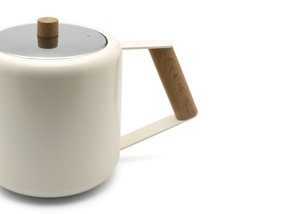 Bredemeijer Teekanne Duet Design Boston 1,1 Liter in Farbe weiß satiniert
