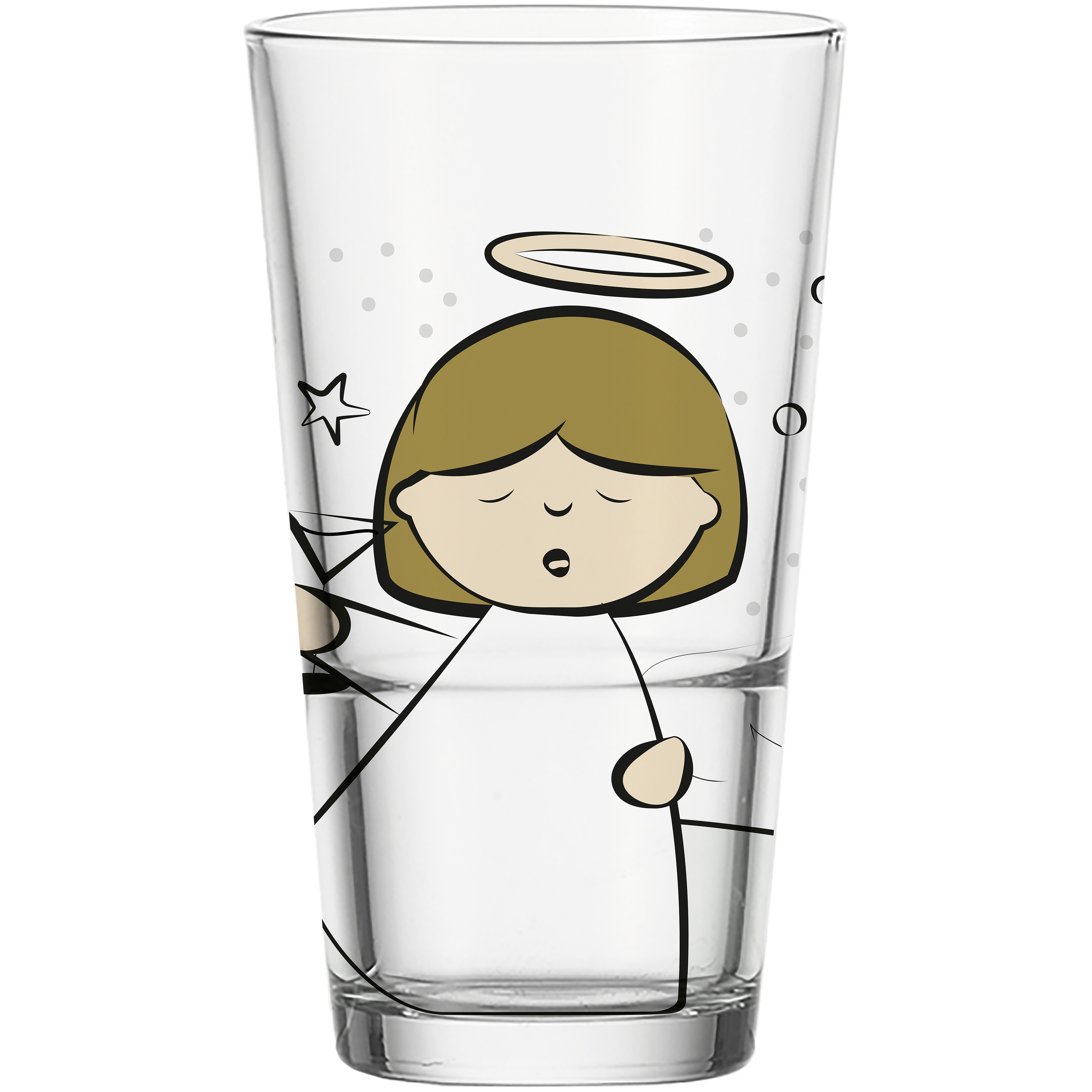 LEONARDO LD Engel 330ml in Farbe mehrfarbig, Glas, Bier, Getränk, Gesicht, Person