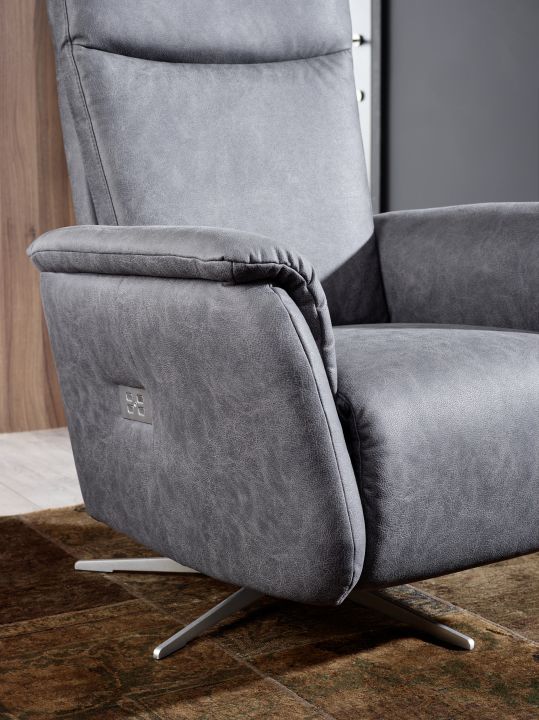 Dietsch Relaxsessel MOTION 2 in Stoff Bulus anthrazit, Sessel, Liegesessel, Bezugstoff, Stoff, Metallfuß