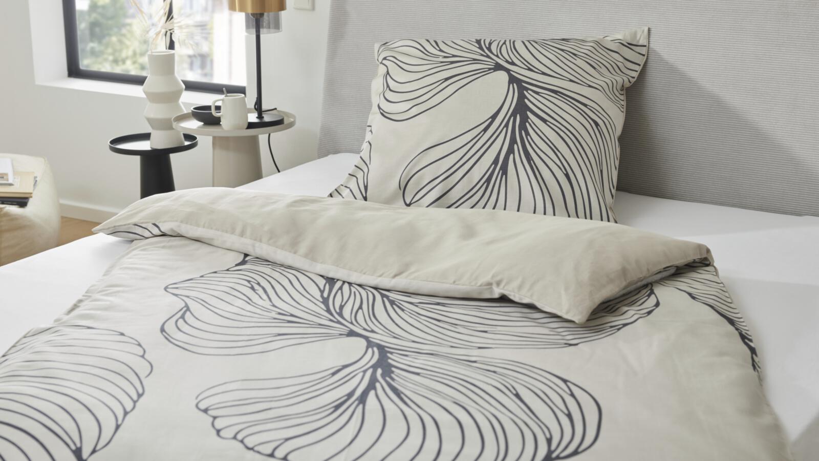 Interliving Bettwäsche IL-9129 ca. 155x220cm in Farbe Beige