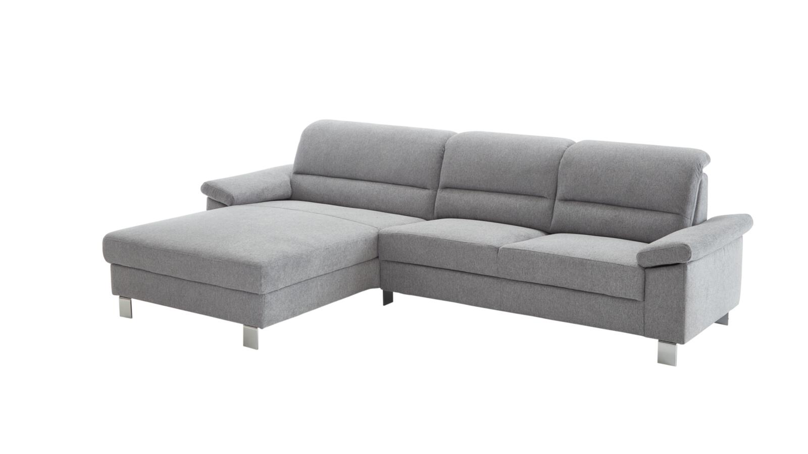 Dietsch Polsterecke ENJOY SELECT ca.185x305cm in Stoff Mito platin, Sofa, Ecksofa, Grau, Stoff, Schlafsofa