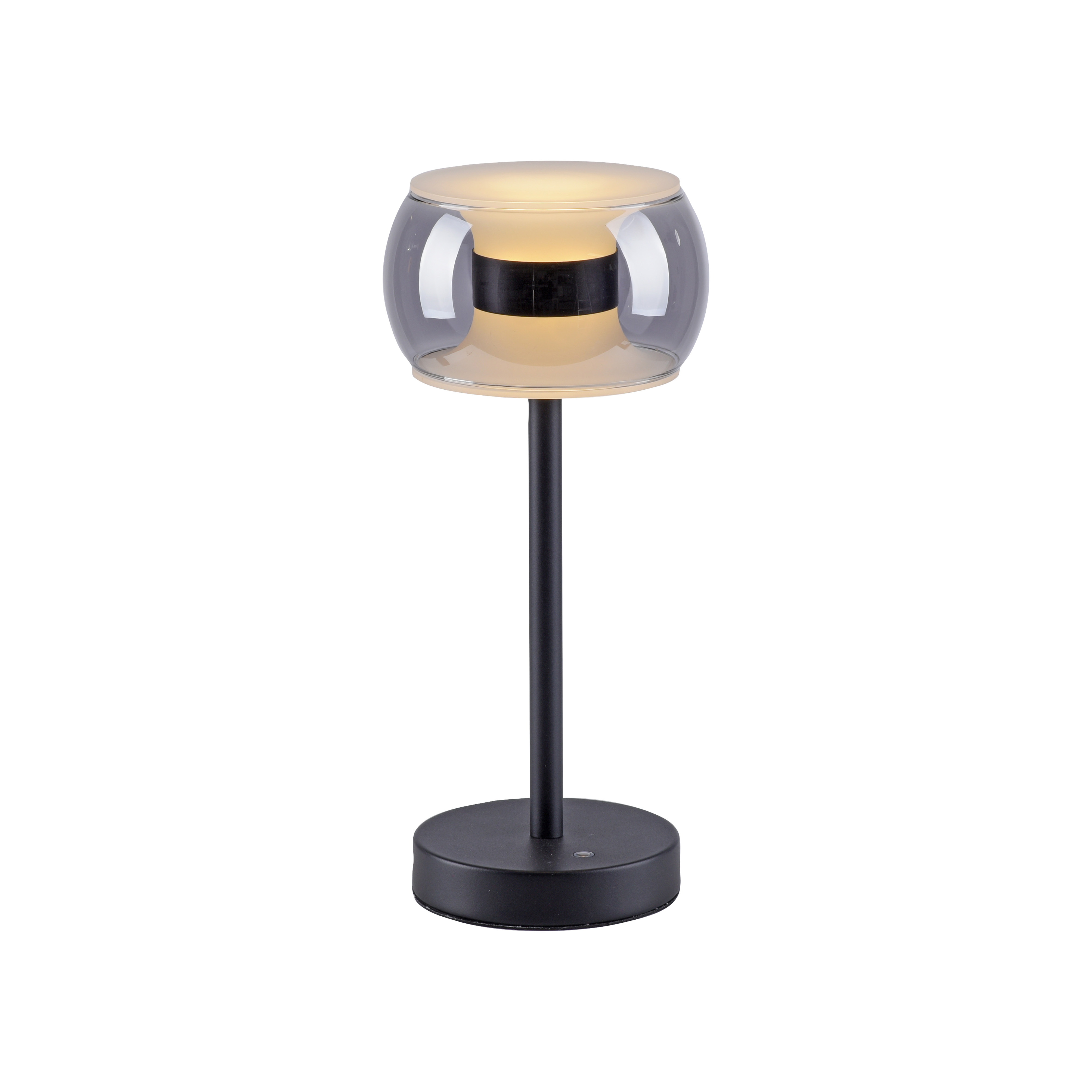 Paul Neuhaus LED-Tischleuchte FUMEA 1-flammig in Farbe schwarz Paul Neuhaus LED-Tischleuchte FUMEA 1-flammig in Farbe schwarz, Tischlampe, Ambientelicht, Glaslampe, Schwarz, Stativlampe