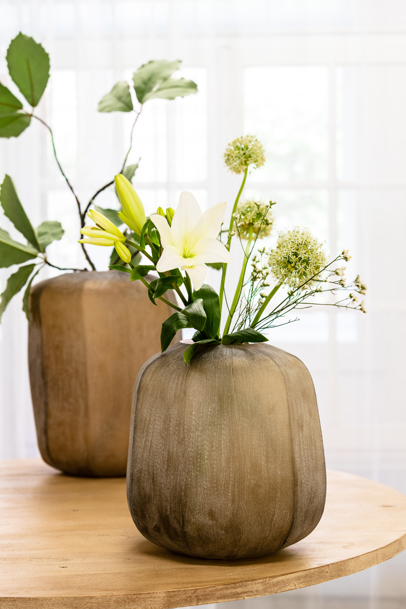 Vase PACENGO in D: 33x42cm, Glas dunkel braun Vase PACENGO in D: 33x42cm, Glas dunkel braun