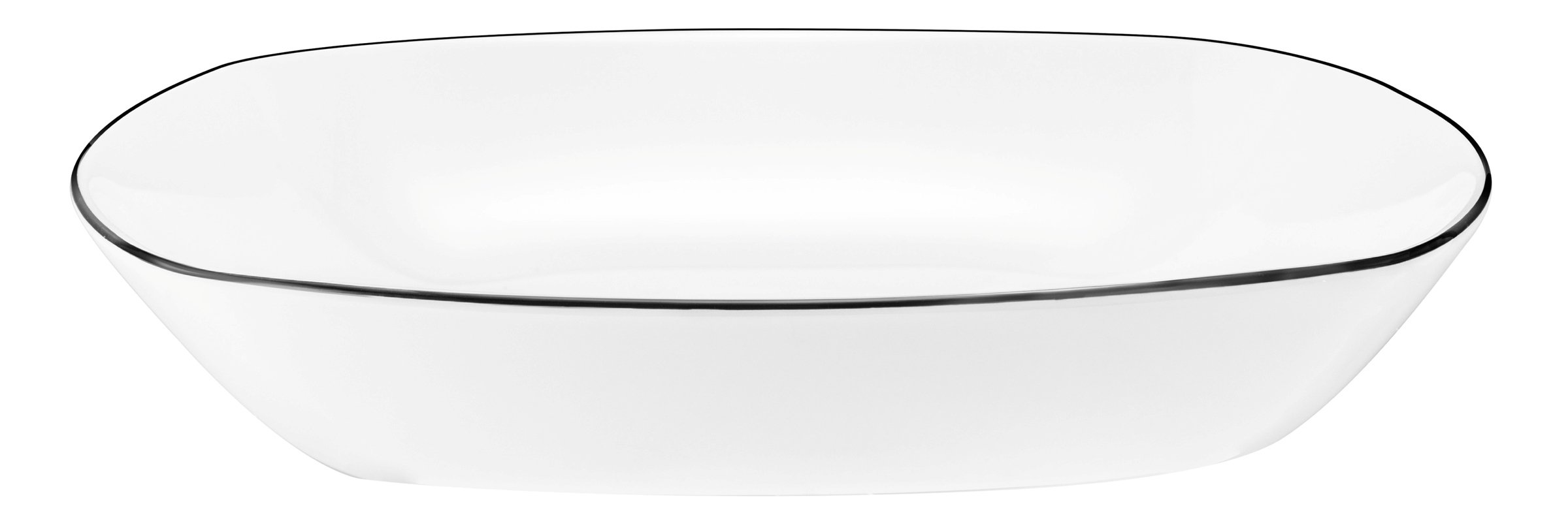 Seltmann Weiden Suppenteller eckig 21 cm Lido 10826 Black Line 