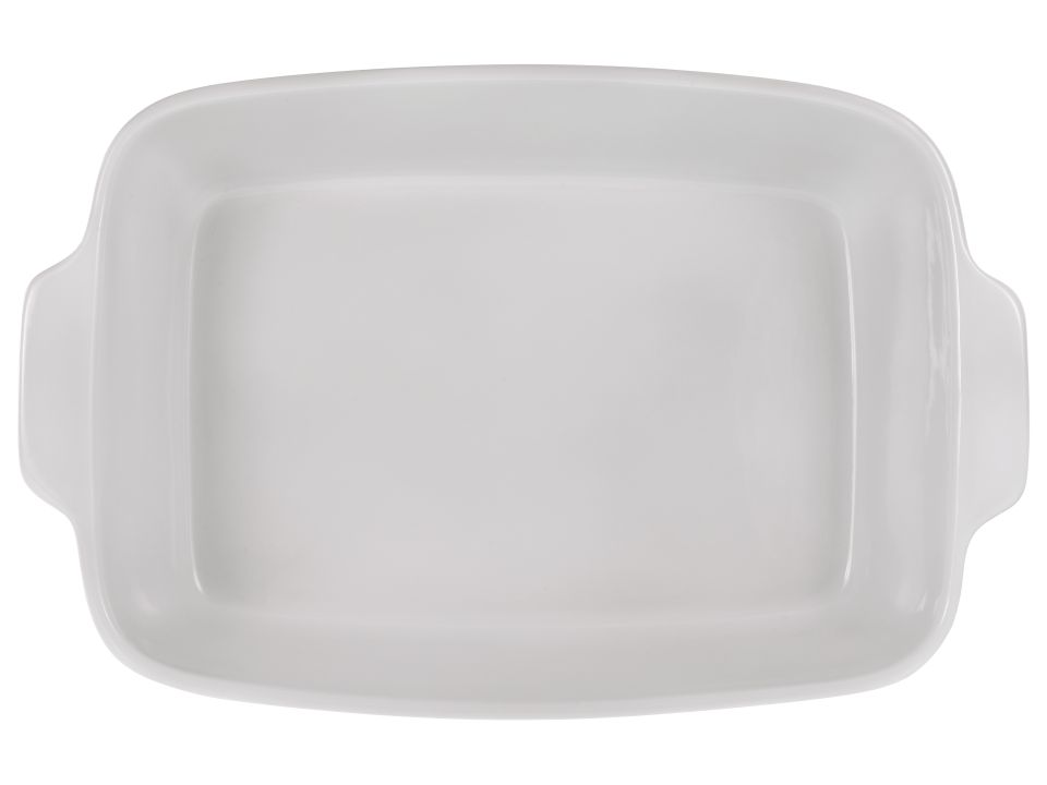 CreaTable Auflaufform Big in Farbe Weiß glänzend, auflaufform, backform, weiß, keramik, doppelseitig