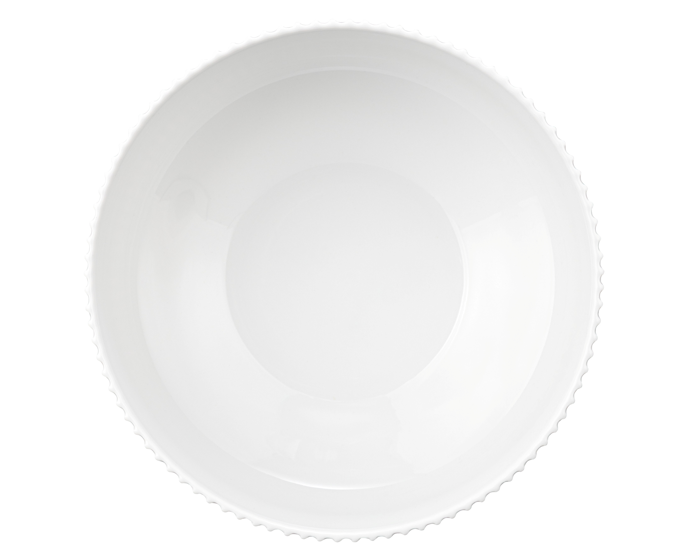 Seltmann Weiden Schüssel rund 20cm Sento Wave 3 , weiß, Teller, flache Schüssel, Porzellan, Rillenkante aufgedruckt