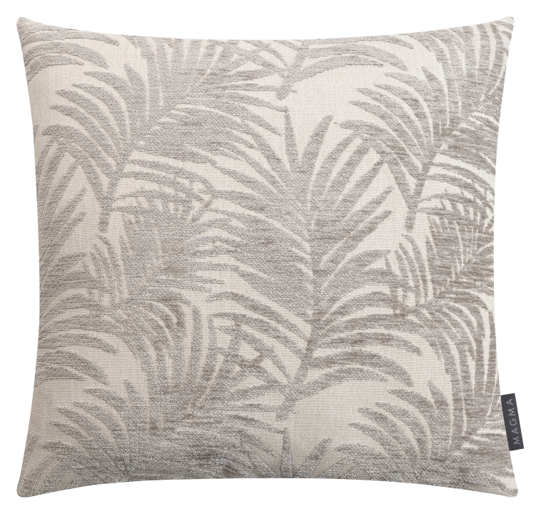 Magma Heimtex Kissenhülle LEAVES ca. 45x45cm in Farbe grau, Kissen, Dekoration für Zuhause, Kopfkissen