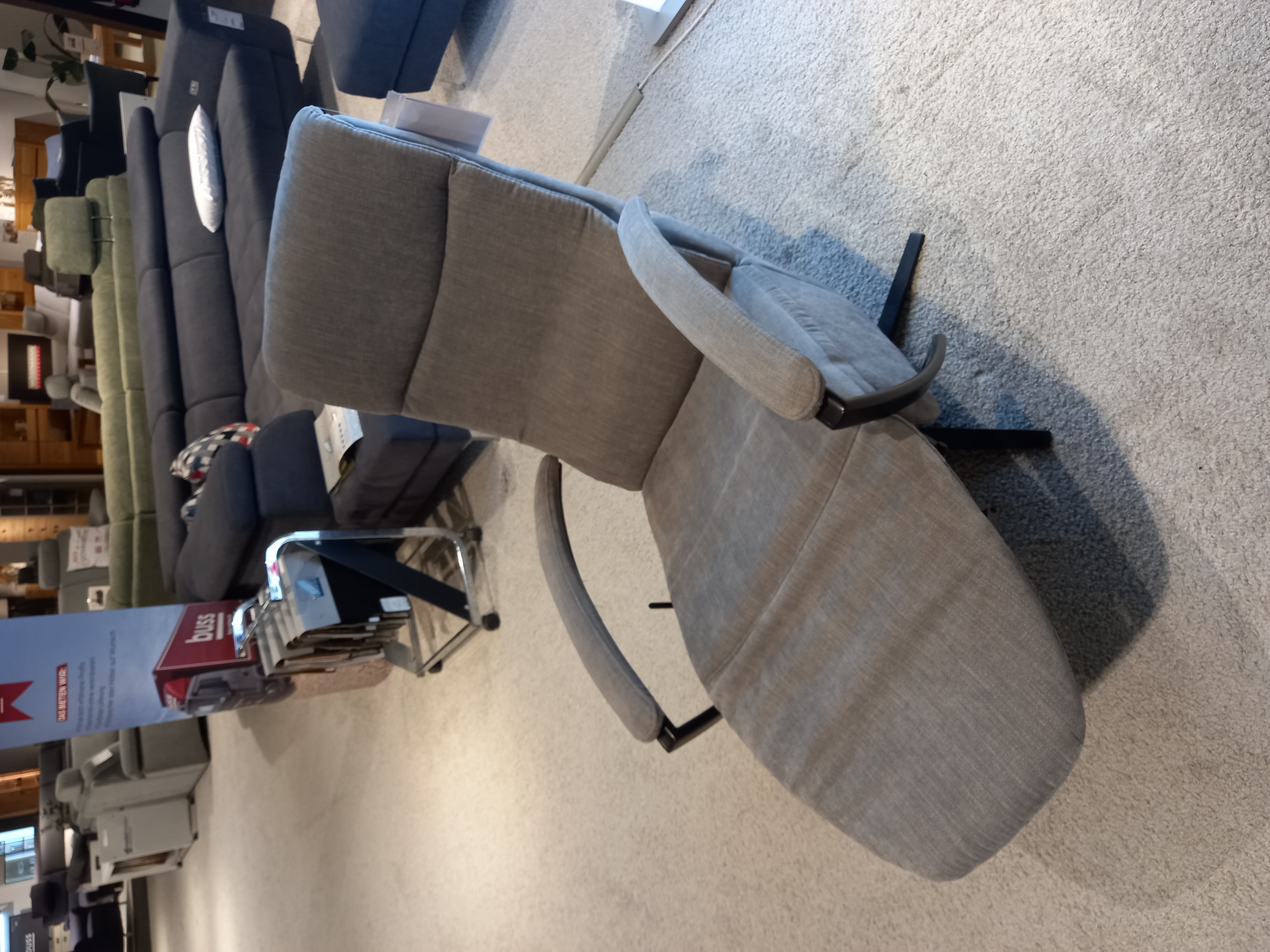 Relaxsessel MM-ZE1062 in Stoff Longlife Easy grey Pg.D, Moebel, Stuhl, Drinnen