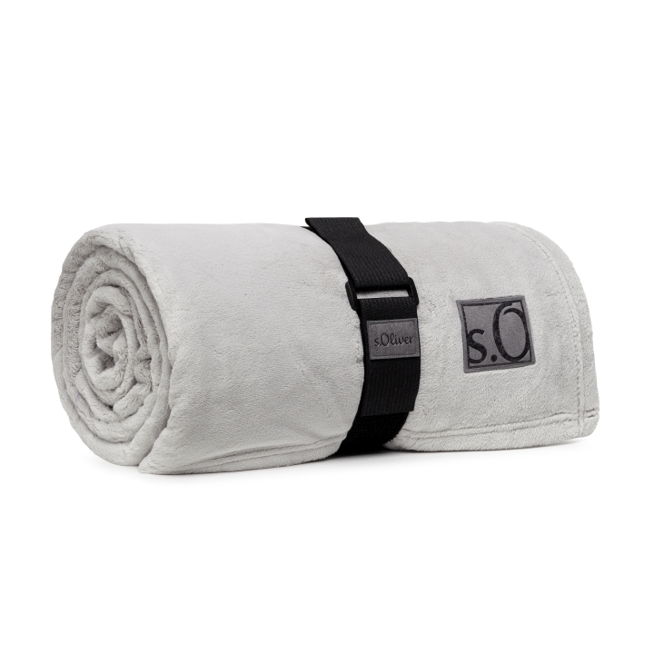 s.Oliver Decke KUSCHELSOFT 150x200cm in Farbe silbergrau