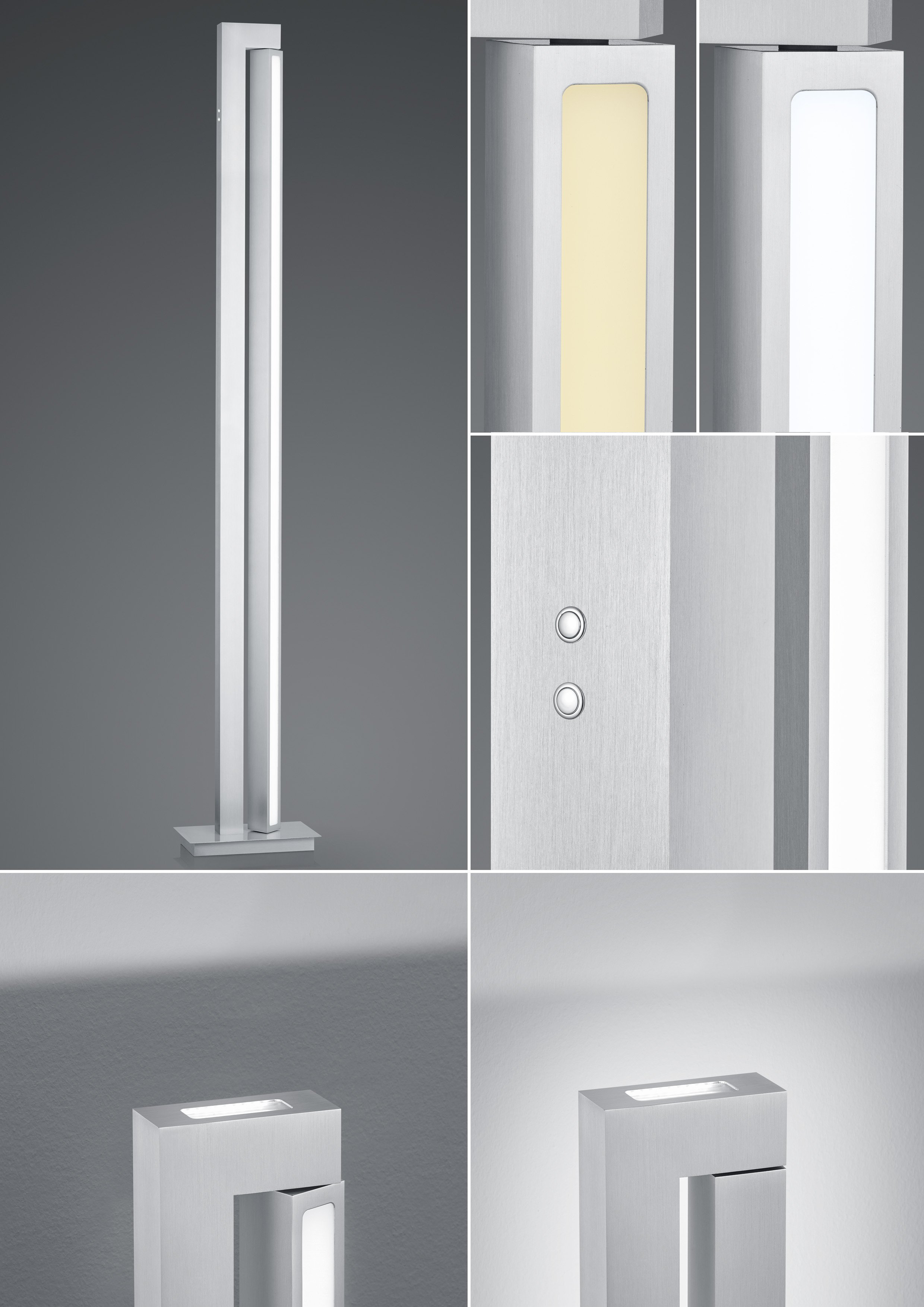 LED-Stehleuchte Turn in Aluminium Eloxiert